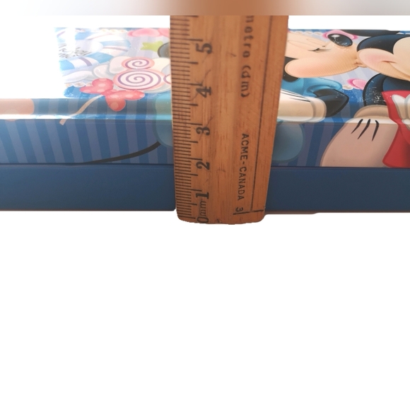 ❤️Disney Mickey & Minnie Pencil Box Metal Tin Case - Picture 6 of 14